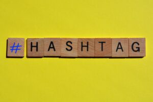 hashtag word and hashtag symbol