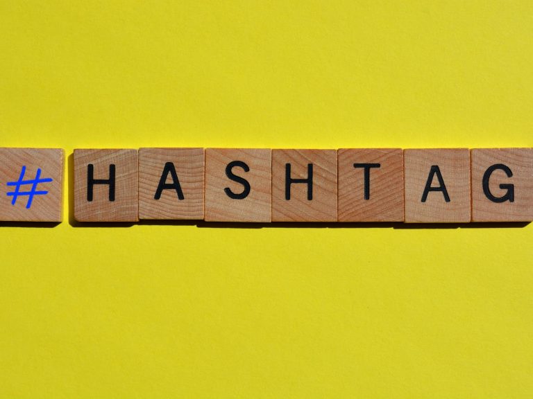 hashtag word and hashtag symbol